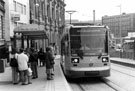 Supertram No. 7 in Commercial Street showing (left) Canada House (the old Gas Company offices) Supertram No. 7 in Commercial Street showing (left) Canada House (the old Gas Company offices)