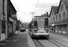 Supertram No. 22 in Holme Lane, Hillsborough Supertram No. 22 in Holme Lane, Hillsborough