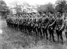 Sheffield Volunteer Defence Corps. Parade of the men in their new uniforms at Hillborough Park