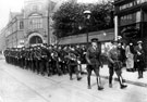 Royal Army Medical Corps marching on Glossop Road