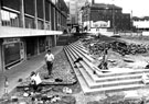 Exchange Street, paving work at Setts Market. Sheaf Market, left
