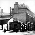 South Street, Moor, at junction of Carver Street. No. 20 James Howe and Sons, butchers, Nos. 2 - 12 George Binns Ltd., tailors