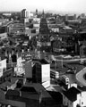 Elevated view of City Centre looking down The Moor. Junction with London Road, St. Mary's Gate, Cemetery Road and Ecclesall Road in foreground