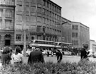 High Street and Market Place looking towards Angel Street. Yorkshire Insurance House, Nos. 1-13 Angel Street, T.B and W. Cockayne Ltd., department store