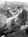 Fargate looking towards High Street and Cathedral SS Peter and Paul. Rear of Cutlers Hall, left Fargate looking towards High Street and Cathedral SS Peter and Paul. Rear of Cutlers Hall, left
