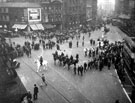 Elevated view of unidentified parade in Town Hall Square looking towards Fargate, 1925-1935