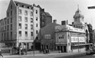 Barker's Pool showing Cinema House and Grand Hotel (Fargate extended to Pool Square until the 1960s when it became part of Barker's Pool)