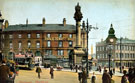 Moorhead including Nelson Hotel, Public Benefit Boot Co. Ltd. and Crimean Monument, Furnival Street and Newton Chambers Ltd., (Newton House) on right