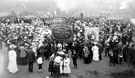 Whit gathering at Ten Acre, High Green, Thorncliffe Ironworks in background