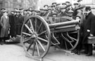 Heavy artillery on show, World War I