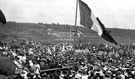 Possible Peace Parade World War I looking towards Samuel Fox and Co., Stocksbridge Works, Stocksbridge
