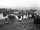 Madehurst Gardens, prefabs off Madehurst Road, East Road, right, rear of houses fronting Heeley Bank Road in background Madehurst Gardens, prefabs off Madehurst Road, East Road, right, rear of houses fronting Heeley Bank Road in background