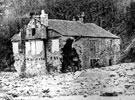 View: s00897 Sheffield Flood, remains of Daniel Chapman's House at Little Matlock, Loxley (rear view), household of six people were washed away and drowned