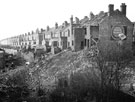 Back view of houses on City Road after air raids