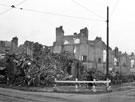 St Mary's Road after air raids 	
