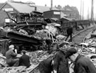 Little London Road - L. M. and S. Railway, air raid damage showing (top left) Bannerdale Laundry Ltd.