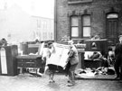 Sorting household salvage after air raids Sorting household salvage after air raids