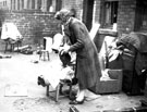 Sorting household salvage after air raids