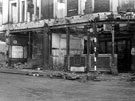 View: s01159 Three Horse Shoes Hotel, Charles Street, showing air raid damage