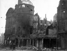 View: s01161 Junction of High Street and Change Alley, Kings Head Hotel, showing air raid damage