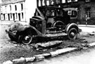 Wrecked Car in Porter Street, after air raids