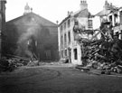 Air raid damage at St. James Church and surrounding buildings, St. James Street