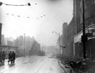 The Moor, South of Thomas Street, showing air raid damage
