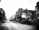 The Moor, north of Eldon Street, showing air raid damage