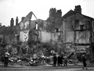 Corner of Fitzwilliam Street and The Moor, after air raid