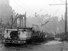 Angel Street, burned out tram, after air raid