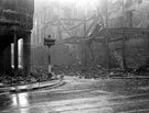 Junction of George Street and High Street showing air raid damage, World War II