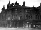 Campbell's Furniture Shop, Pinstone Street/Charles Street, air raid damage. Empire Theatre in background