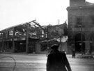 Savile Street, near Wicker Arches, air raid damage