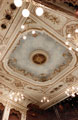 Lyceum Theatre ceiling after restoration. Situated at junction of Arundel Street and Tudor Street, opened 26 December, 1893, holding 2,500 people. After closing it fell into disrepair and was restored in the late 1980s