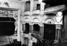 Interior of Lyceum Theatre prior to restoration. Situated at junction of Arundel Street and Tudor Street, opened 26 December, 1893, holding 2,500 people. After closing it fell into disrepair and was restored in the late 1980s