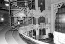 Interior of Lyceum during restoration. Situated at junction of Arundel Street and Tudor Street. Opened 26 December, 1893, holding 2,500 people. After closing it fell into disrepair and was restored in the late 1980s