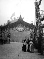 View: s01504 Decorations for Queen Victoria's visit. High Street looking towards Coles Corner