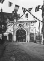 Royal Visit of Queen Victoria, decorative arch, Pinstone Street 	