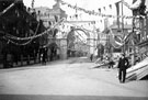 Queen Victoria's visit to Sheffield. Barker's Pool decorations