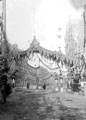 Queen Victoria's visit to Sheffield. Decorations on High Street looking towards Church Street