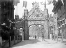 Queen Victoria's visit. Commercial Street, decorative arch