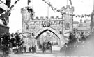 View: s01618 Queen Victoria's visit to Sheffield, Blonk Street decorative arch