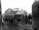 Rear of Alexandra Theatre, showing the combined flow of the rivers Don and Sheaf, from Sheaf Bridge, Exchange Street