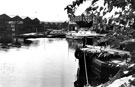 View: s01673 Motor cruisers, Sheffield Canal Basin showing Sheffield Boat Station and Greens Canal and Rivercraft