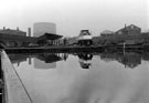 View: s01675 Sheffield Canal Basin with Blast Lane goods depot (right), Effingham Street gas holder and Sheaf Works (extreme left)