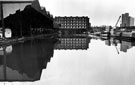 View: s01676 Timber Dock and Straddle Warehouse, Sheffield Canal Basin with Smithfield House far right