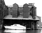 View: s01685 Grain Warehouse and motor cruiser, Sheffield Canal Basin