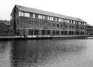South Quay Building and narrowboat, Sheffield Canal Basin
