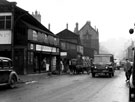 Castlefolds wholesale fruit and vegetable market, Broad Street, Corn Exchange in background