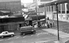 Old (Rag an' Tag) Sheaf Market and new Sheaf Markets, right, Sheaf Street and Broad Street